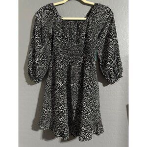 Market & Spruce Girls Smocked Puff Long Sleeve Dress Size 10 NWT